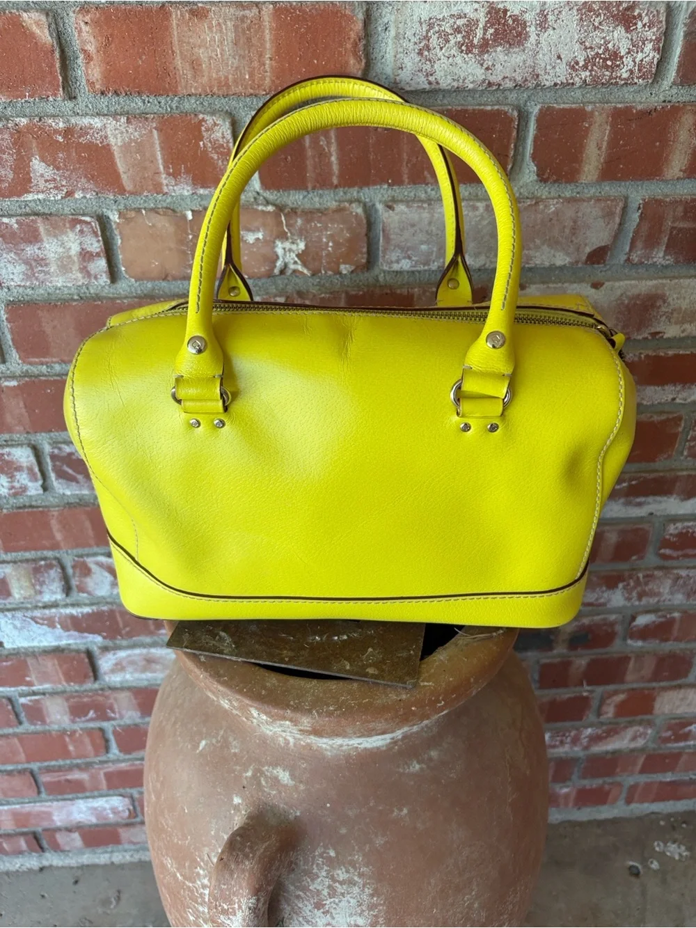Kate Spade Sunshine Yellow Satchel Shoulder Top Handle Doctor Style Handbag